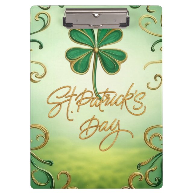 Pranchetas Dia de Clover Saint Patrick (Frente)