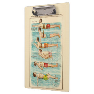 Pranchetas Diagrama do vintage das lições da natação