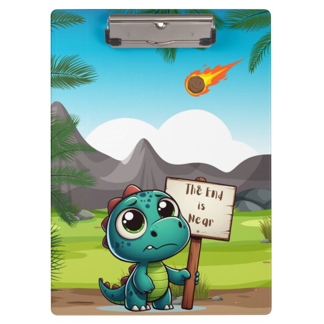 Pranchetas dinossauro fofo, engraçado (Frente)
