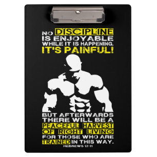 Pranchetas DISCIPLINE - Motivação de Workout de Construção de