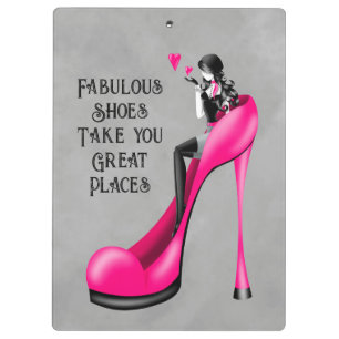 Pranchetas Diva da Moda em Pink Stiletto