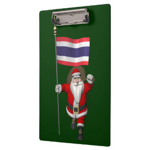 Pranchetas Doce Papai Noel Com Bandeira Da Tailândia