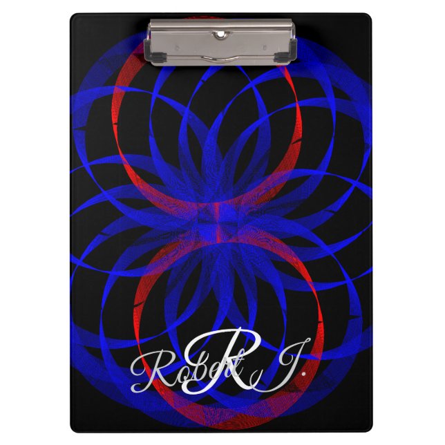 Pranchetas Double Blueberry Color Geometric Clipboard (Frente)