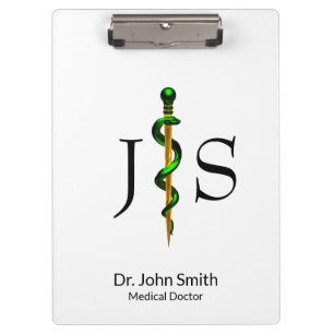 Pranchetas Dourada Corrente Verde-Herbal de Asclepius Médica