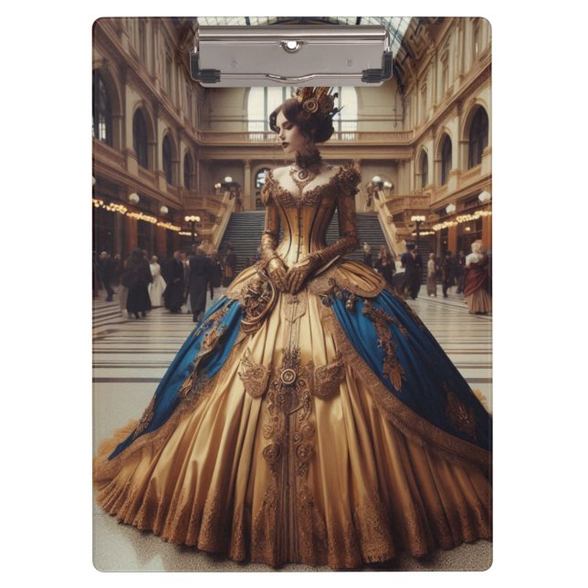 Pranchetas Dourada Princesa Steampunk Victorian Industrial (Frente)