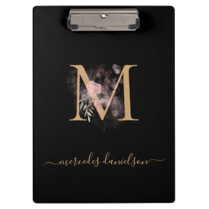 Pranchetas Dourado preto moderno, branco, cor-de-rosa,