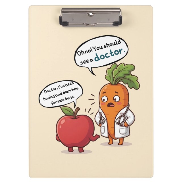 Pranchetas Dr. Carrot with His First Patient Funny Medical  (Frente)