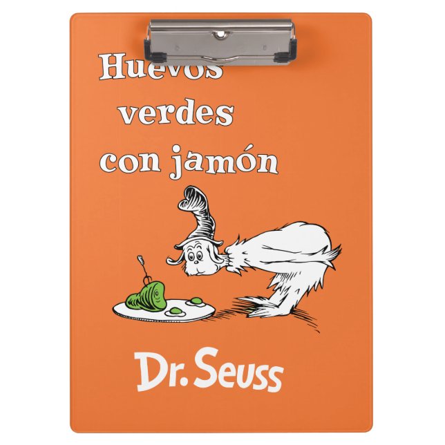 Pranchetas Dr. Seuss Ovos Verdes e Presunto em Espanhol (Frente)