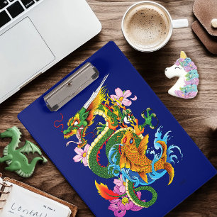 Pranchetas Dragão Chinês Verde Koi