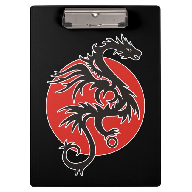 Pranchetas Dragão Sol - preto vermelho branco + suas ideias (Frente)