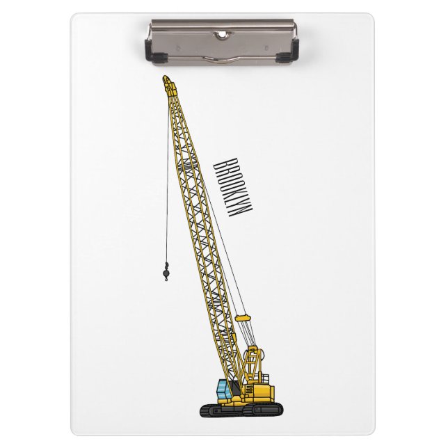 Pranchetas Dragline excavator cartoon illustration (Frente)