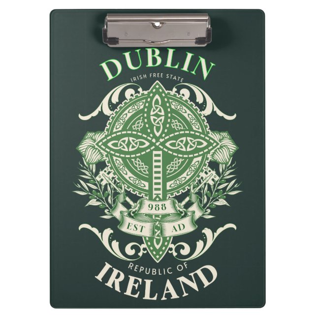 Pranchetas Dublin Irlanda Cruz Celta Celta (Frente)