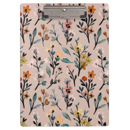 Pranchetas Dusty Rosa Boho Floral Watercolor Personalizado