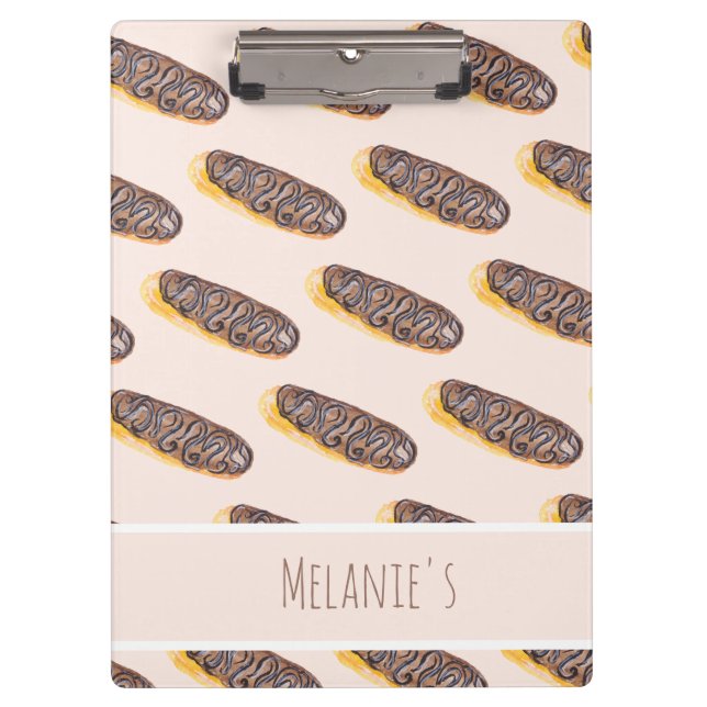 Pranchetas Eclairs Donuts Divertidos Capricho Doce Aquarela C (Frente)