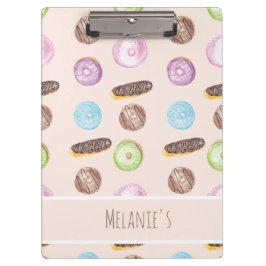 Pranchetas Eclairs Donuts Divertidos Caprichosos Doces Aquare