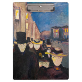 Pranchetas Edvard Munch - Noite em Karl Johan Street