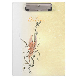 Pranchetas Elegant Golden Floral Vine clipboard