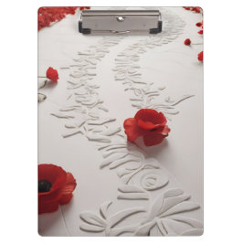 Pranchetas Elegant Red Blossom Path Floral Art
