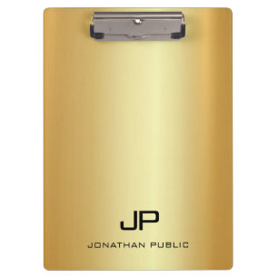 Pranchetas Elegante Dourado, Moderno, Monograma, Modelo