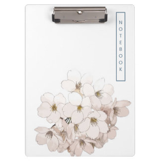 Pranchetas Elegante Flor de Aguarela Branca
