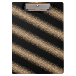Pranchetas Elegante Glitter Ombre Preto e Dourado