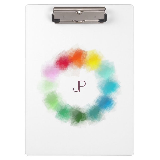 Pranchetas Elegante Moderno Monograma Personalizado (Frente)