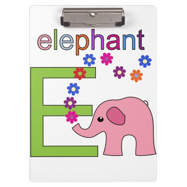 Pranchetas Elephant - Letra E Área de Transferência (Frente)