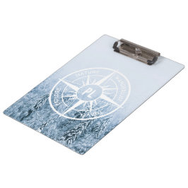 Pranchetas emblem monograma estrela bússola floresta de abeto