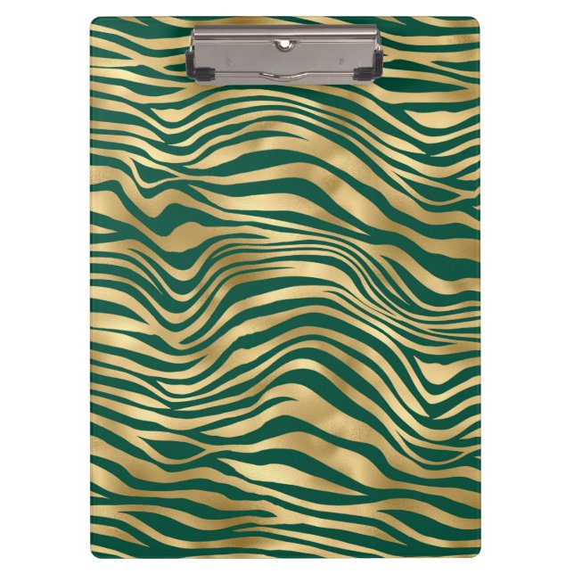 Pranchetas Emerald e Dourado Safari Series Design 4 (Frente)