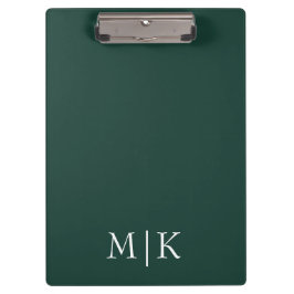 Pranchetas Emerald Green e White | Monograma Moderno