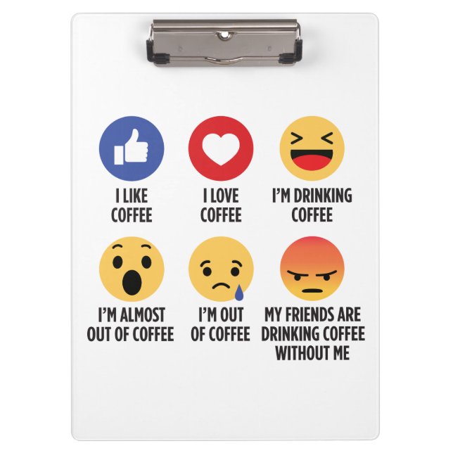 Pranchetas Emoticons do Café (Frente)