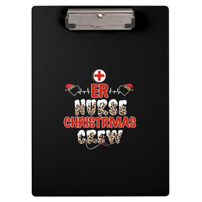Pranchetas Enfermeira Presente Enfermeira Tripulação de Natal (Frente)