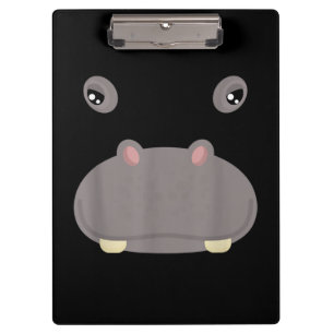 Pranchetas Engraçado Cara de Animal Bonito com Hippo Figurum