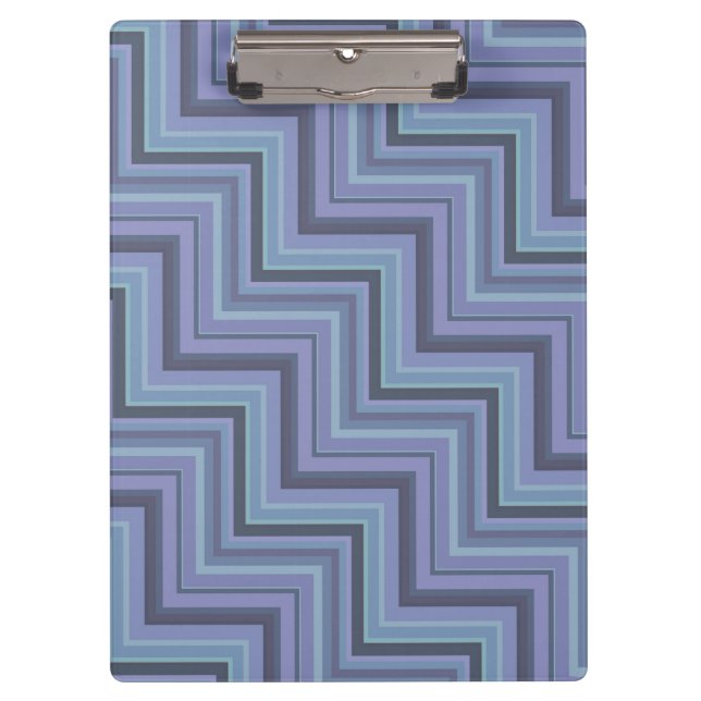 Pranchetas Escada de stripes de cinza azul (Frente)