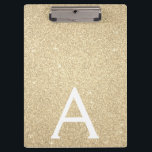 Pranchetas Escola de Monograma de Luxo Dourado e Esponja<br><div class="desc">Dourada Brilhante e Sparkle School,  trabalho,  Festa de solteira,  Festa de aniversário ou área de transferência de Chás de panela. Esta Área de Transferência pode ser personalizada para incluir o seu nome inicial e próprio.</div>