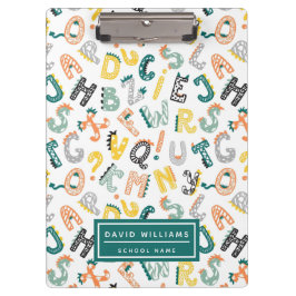 Pranchetas Escola de Padrões para Crianças do Alfabeto Dinoss