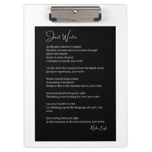 Pranchetas Escreva poesia inspiradora poster