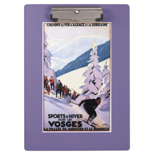 Pranchetas Espectadores que olham o poster do esquiador