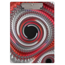Espiral Fractal Gradiente Vermelho Preto Abstrato