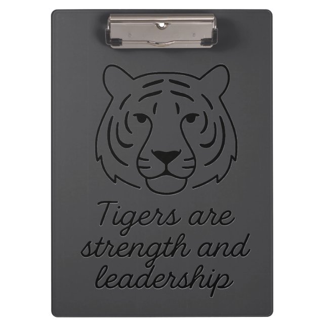 Pranchetas Espírito Tiger: Força e Liderança (Frente)