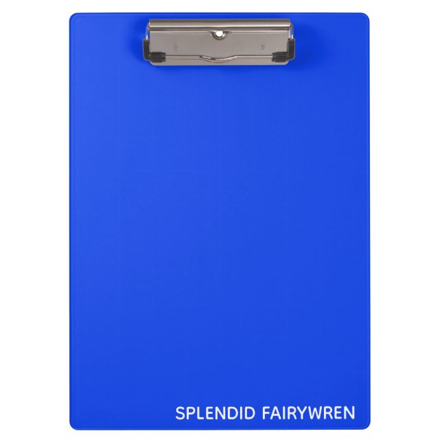 Pranchetas Esplêndido Nome de Cor Azul Fairywren (Frente)