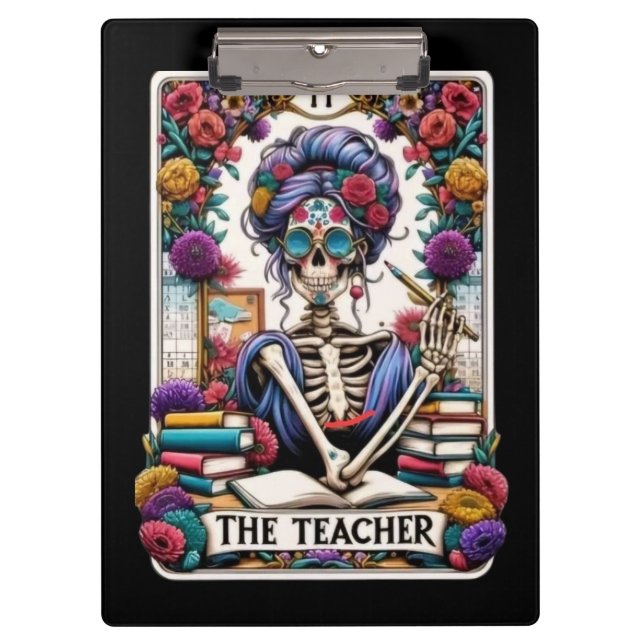 Pranchetas Esqueleto Professor de Tarot – Esqueleto Místico (Frente)