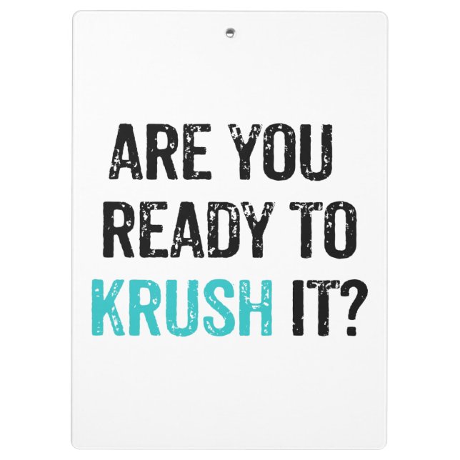 Pranchetas Está você pronto a KRUSH ele? (Verso)