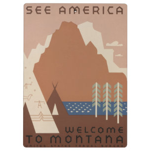 Pranchetas Estado de Montana: Tribos Indígenas, Montanhas, Pr