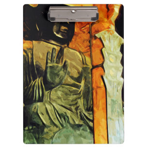 Pranchetas Estátua budista no Impressionismo do Abstrato Tem