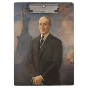 Pranchetas Estátua da Liberdade e Presidente Woodrow Wilson