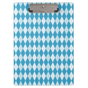 Pranchetas Estilo Argyle Azul Peacock Forma Diamante Pequena