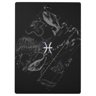 Pranchetas Estilo Cromo Peixes Símbolo Zodiac em Hevelius
