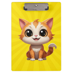 Pranchetas Estilo de Cartoon de Gato Laranja Bonito - 89738