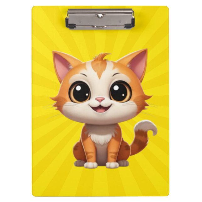 Pranchetas Estilo de Cartoon de Gato Laranja Bonito - 89738 (Frente)